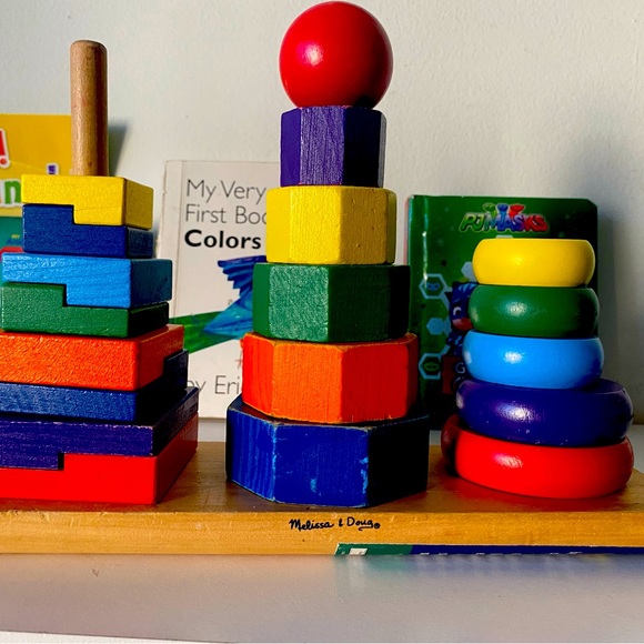 Juguete De Madera Apilable Melissa & Doug - Muñeco De Nieve | 8 Piezas Para Niños A Partir De 18 Meses | Desarrollo De Motricidad Fina